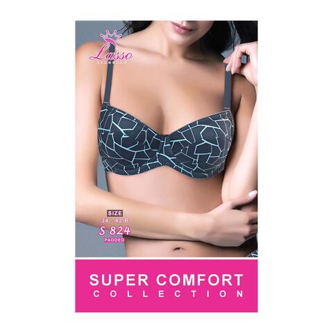 Lasso Lasso Cotton Bra S-365 - Black price in Egypt