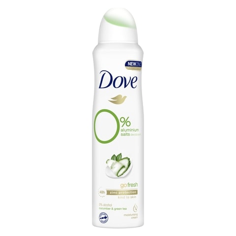 Dove Antiperspirant Deodorant  Cucumber And Green Tea 0% Aluminium White 150ml