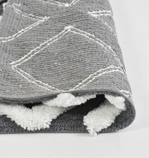Home Style Shemtron Cotton Bath Mat Grey 40X60 cm