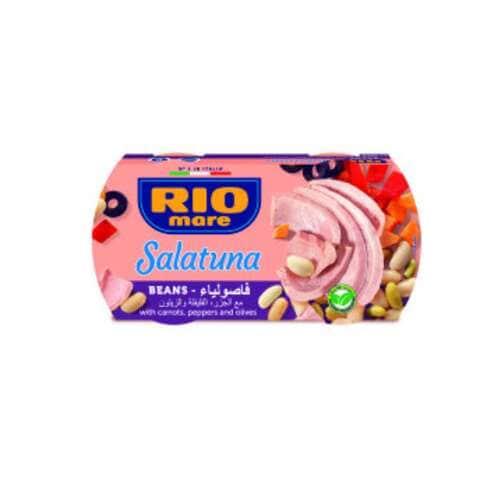 Rio Mare Salatuna Beans With Carrots Peppers And Olives 160g Pack of 2