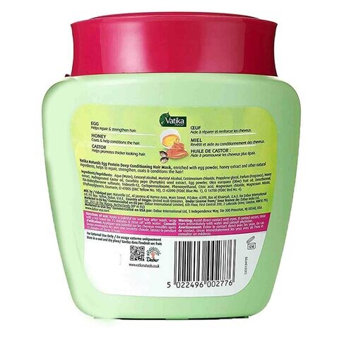 Buy Dabur Vatika Naturals Egg Hammam Zaith Protein Nourished Thick Hair Mask  Green 1kg Online - Shop Beauty & Personal Care on Carrefour UAE