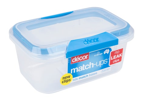 D&Atilde;&copy;COR MATCH-UPS CLIPS OBLONG FOOD STORAGE CONTAINER