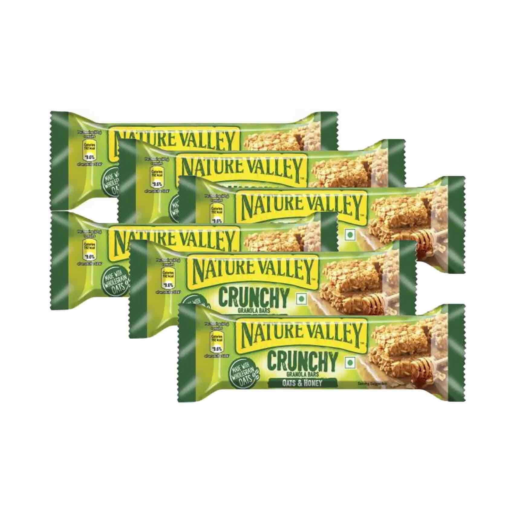 Buy Nature Valley Crunchy Oats And Honey Granola Bars 42gx6 Online Shop Food Cupboard On Carrefour Uae