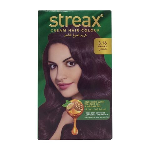 Streax Cream Hair Colour 3.16 Burgundy