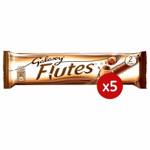 Buy Galaxy Flutes 2 Finger Chocolate Wafer Roll - 22.5 gram - 4+1 Pieces in Egypt