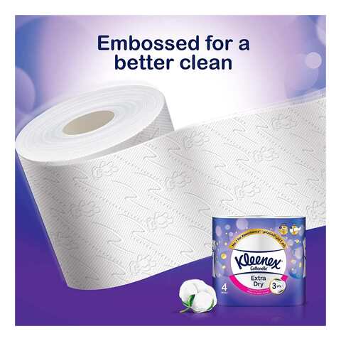 Kleenex Extra Dry Toilet Paper White 160 Sheets 4 Rolls