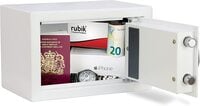 Rubik Safe Box with Key and Pin Code for Home Office Cash Money Jewelry (20x31x20cm) RB20AJ - White