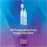 Thera Tears Eye Drops For Dry Eyes, Dry Eye Therapy Lubricant Eyedrops, Preservative Free, 30 Count Single-Use Vials