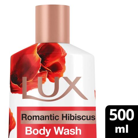 Lux Perfumed Body Wash Romantic Hibiscus For 24 Hours Long Lasting Fragrance 500ml
