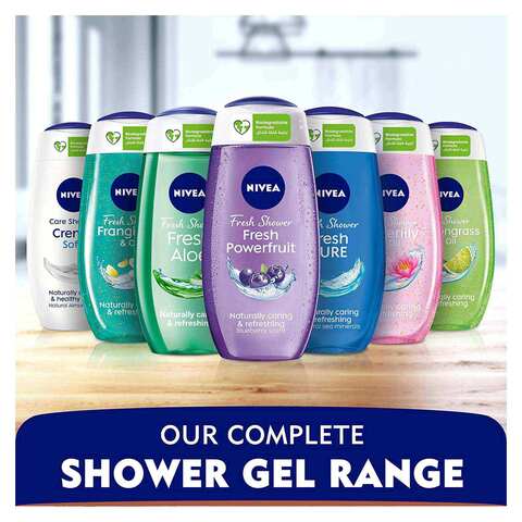 Nivea Fresh Shower Gel Body Wash - Fresh Aloe Scent - 250ml