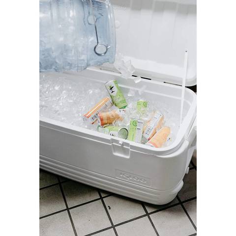 Long best sale white cooler