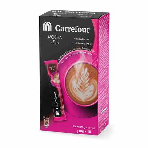 Carrefour Mocha Instant Coffee Mix 18g Pack of 10