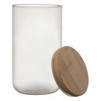 Cook&#39; Concept Coloured Glass Jar with Bamboo Lid 1L