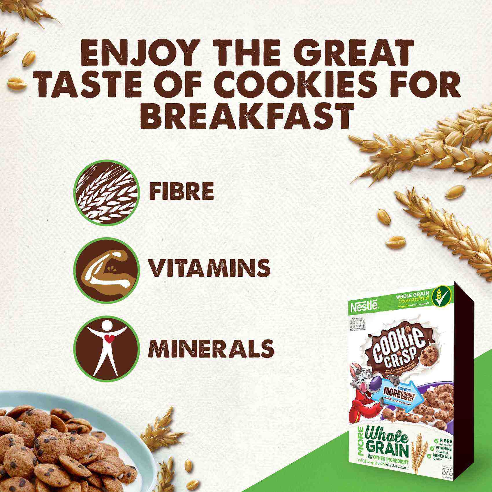 Buy Nestle Whole Grain Cookie Crisp Cereal 375g Online Shop Food