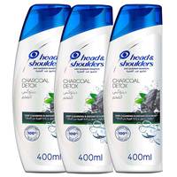 Head &amp; Shoulders Charcoal Detox Anti-Dandruff Shampoo 400ml Pack of 3