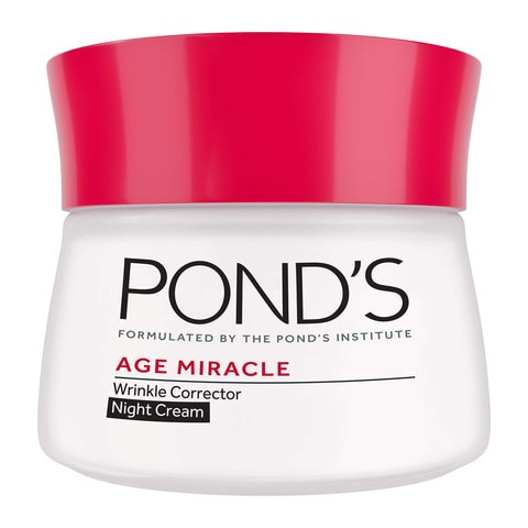 Buy Ponds Age Miracle Night Face Cream With Vitamin B3 And 10% Retinol C Youthful Glow 24 Hour in Saudi Arabia