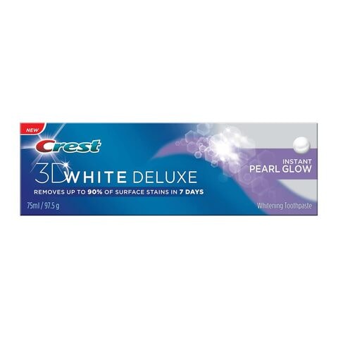 Buy Crest 3D White Brilliance Pearl Glow Toothpaste White 75ml in Saudi Arabia