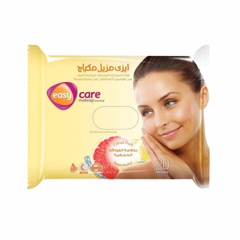 Buy Easy Care Makeup Remover Wipes, Citrus Fruits - 20 Wipes in Egypt