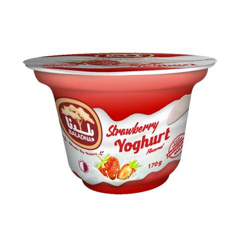 Baladna Fresh Strawberry Set Flavored Yoghurt 170g