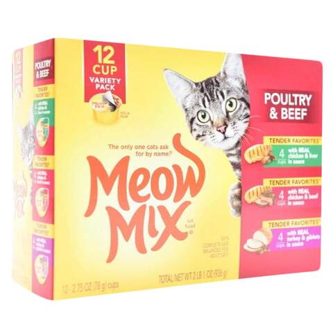 Meow mix poultry and 2024 beef