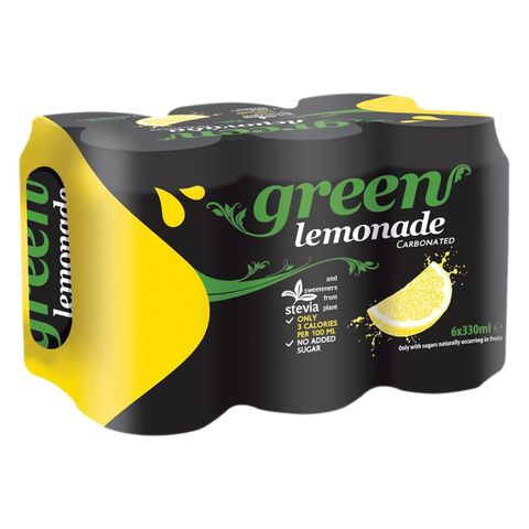 Green Cola Lemonade Carbonated Soft Drink 330ml Pack of 6
