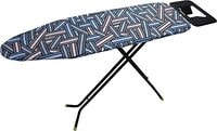 Royalford Ironing Board with Steam Iron Rest, Heat Resistant, Contemporary Lightweight Iron Board with Adjustable Height and Lock System 110 x 34 cm (Blue &amp; White)
