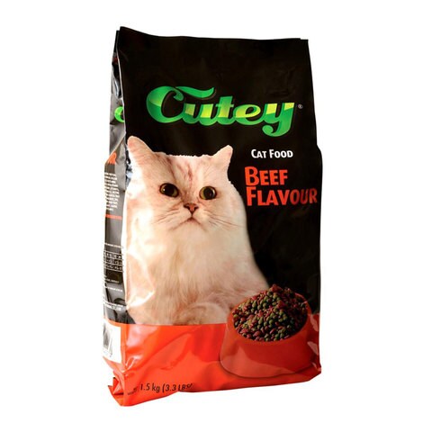 Buy Cuty cat food dry beef 1.5 kg Online Shop Pet Supplies on