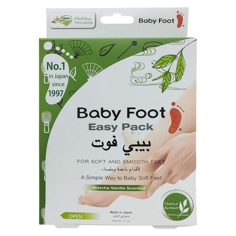 Baby Foot Matcha Vanilla Scented Easy Pack Clear