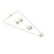 Tanos - Fashion Gold Plated Chain Set  (Necklace, Earring &amp; Ring) Butterfly White color