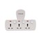 3-way universal T socket with Individual Switches