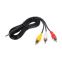 Generic-3.5mm RCA Audio Video Cable 3.5mm Jack to 3 RCA Male AV Wire Cord 1.2M DV MP4 Convertor