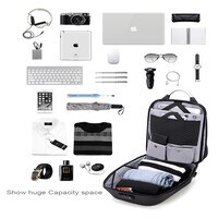 Arctic Hunter Classic Business Laptop Bag Waterproof Anti Theft Office Backpack with USB Charging Port for Men and Women B00208 Black