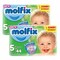 Molfix Baby Diapers (Size 5), 11-18 kg, 44 Count x 2 packs (88 diapers)