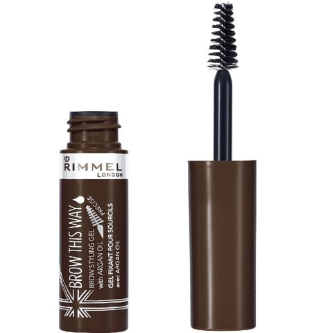 Buy Rimmel London Brow This Way Eyebrow Gel With Argan Oil Dark Brown 003 in Saudi Arabia