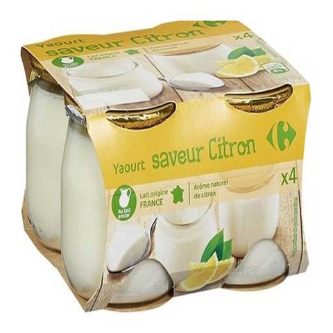 Carrefour Lemon Yoghurt 125g x Pack of 4