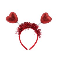 Party Magic-Valentine Headband with Tinsel Fringe