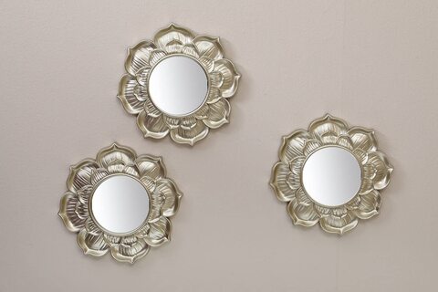 Pan Emirates Maxwell S/3 Mirror Wall Deco Champagne D25cm