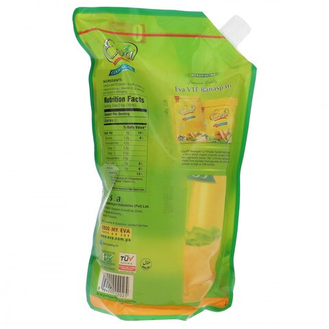 Eva 100 Percent Natural Cooking Oil Standing Pouch 1litre