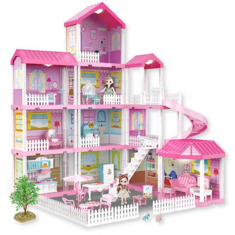 Barbie set cheap doll house