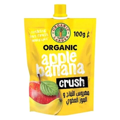 Organic Larder Apple Banana Crush Compote 100g