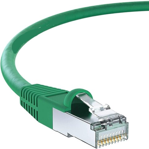 Snagless Short Cat6A (S/FTP) Ethernet Cable - 1M - 3FEET - GREEN