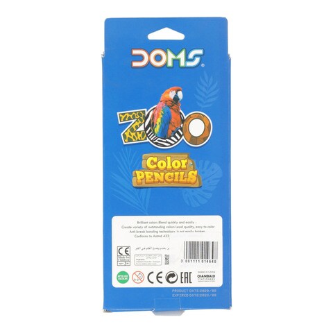Doms Zoo Color Pencils 12 Colours