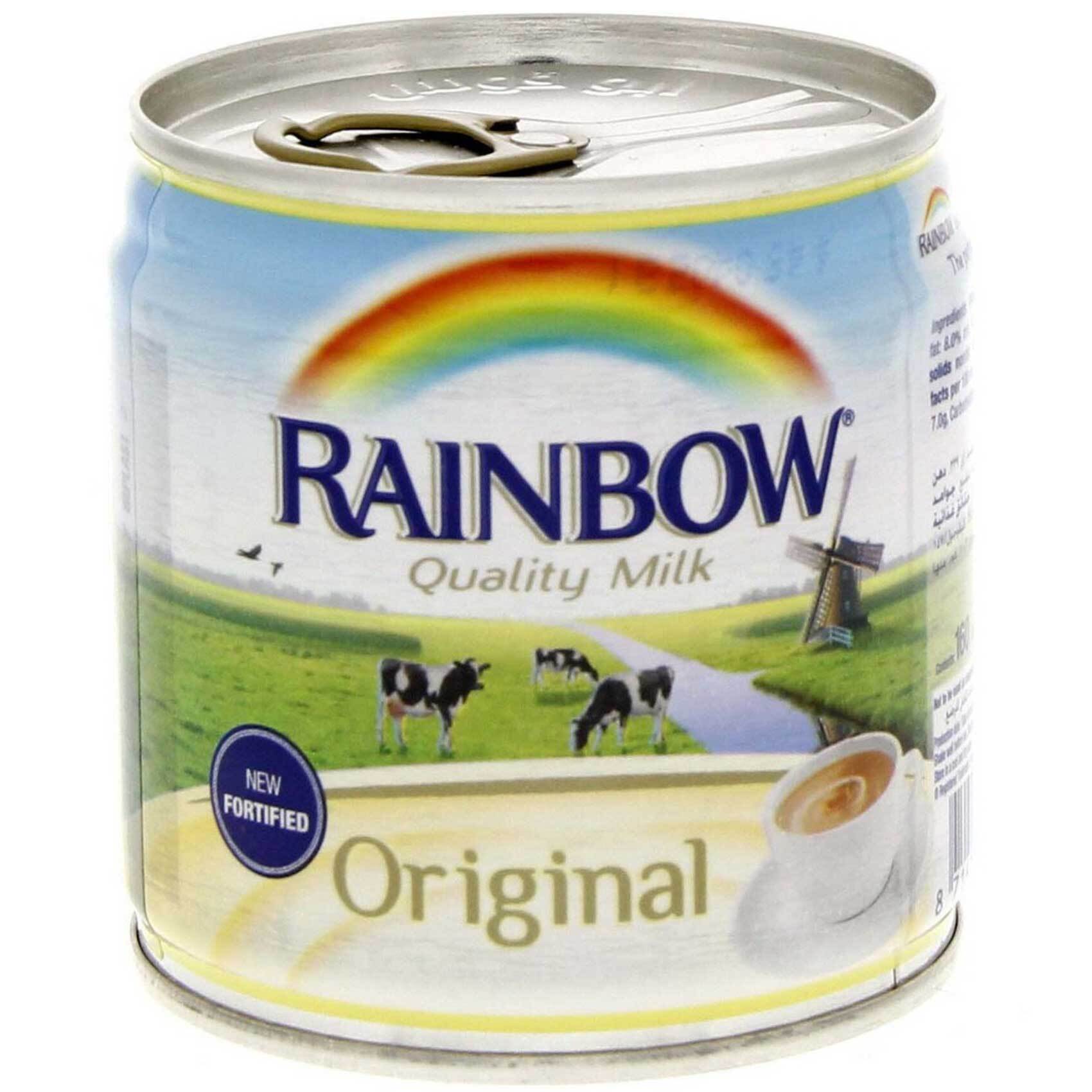 Buy Rainbow Milk Evaporated Original 170 Gram Online 