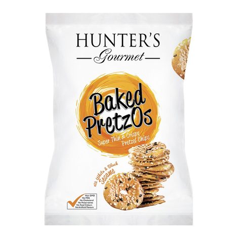 Hunter Foods Hunter&#39;s Gourmet Baked Pretzos With Black And White Sesame 80g