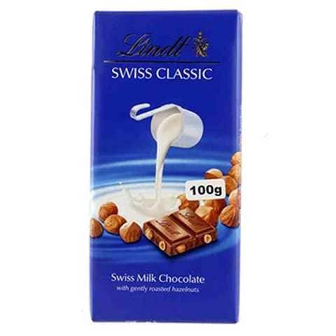 Chocolate Lindt Swiss Classic Tableta Milk Con Almendras 100 Gr. Conyntra  Fine Food