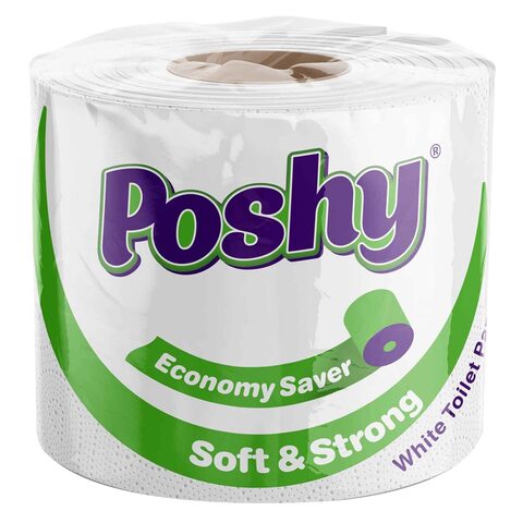 Poshy Economy Saver Soft and Strong White Toilet Paper Rolls
