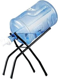 Portable Anti-Slip Water Dispenser Stand Gallon Water Jug Holder Stainless Steel Rack for 5 Gallon Bottle Black