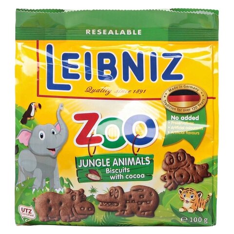 Bahlsen Leibniz Zoo Jungle Animal Cocoa Biscuit 100g