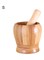 Marrkhor Wooden Garlic Mortar With Pestle Beige