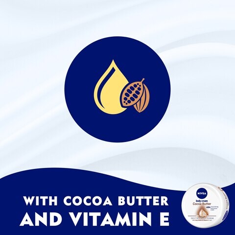 NIVEA Body Cream Dry Skin Cocoa Butter Vitamin E Jar 200ml
